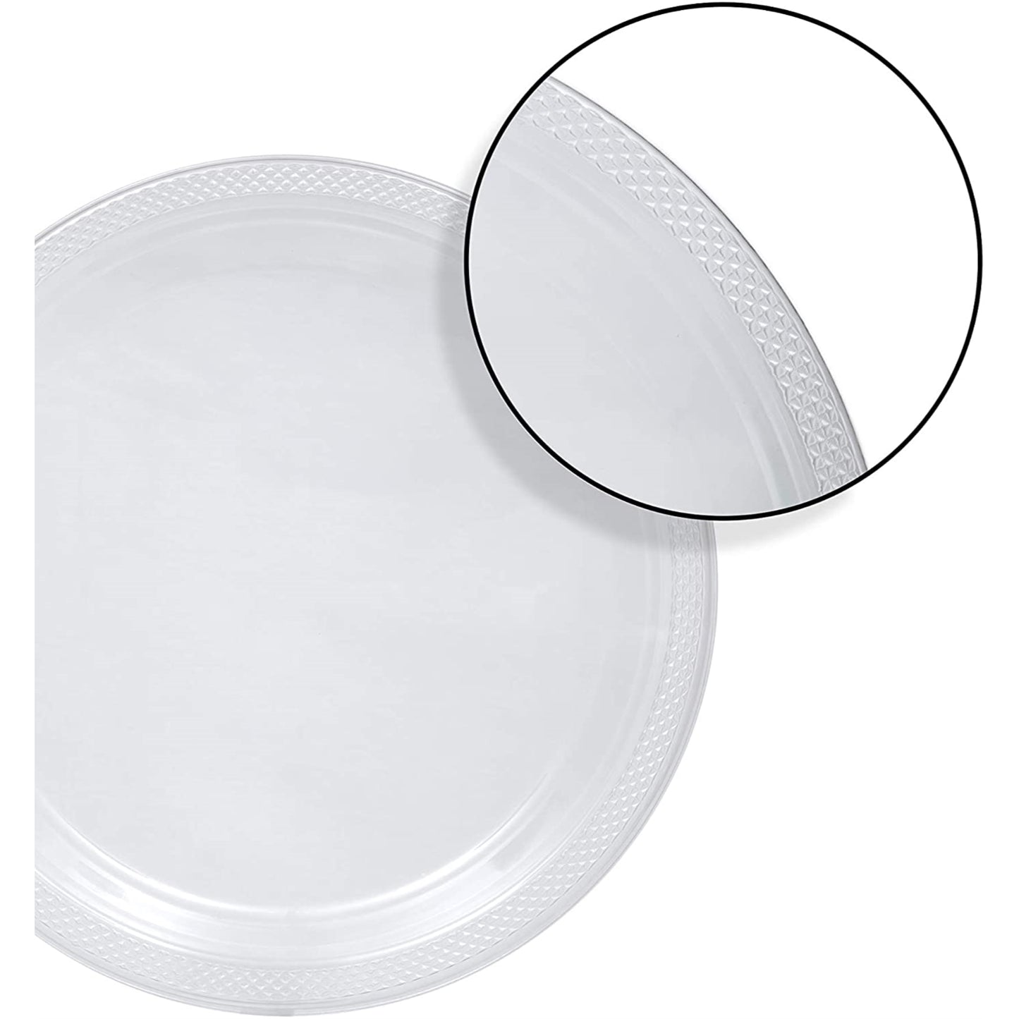 7 In. Clear Plastic Plates - 50 Ct.