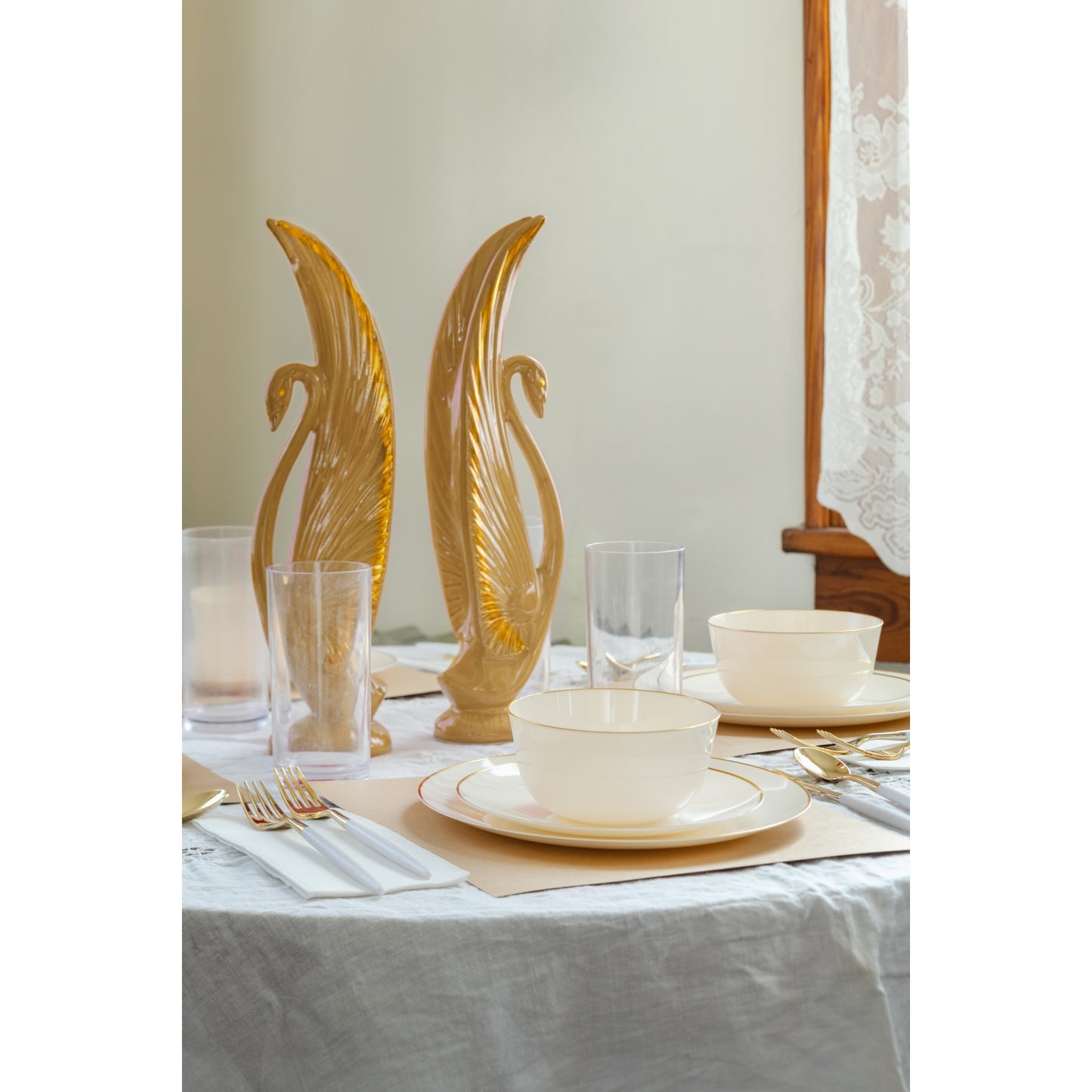 8" Classic Ivory Design Plates (10)