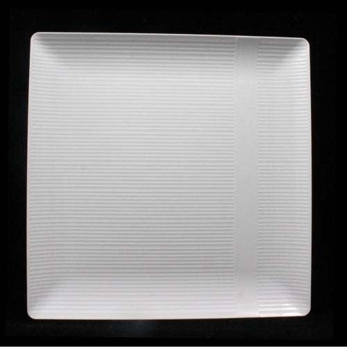 6.5 In. White Zen Design Plates - 10 Ct.