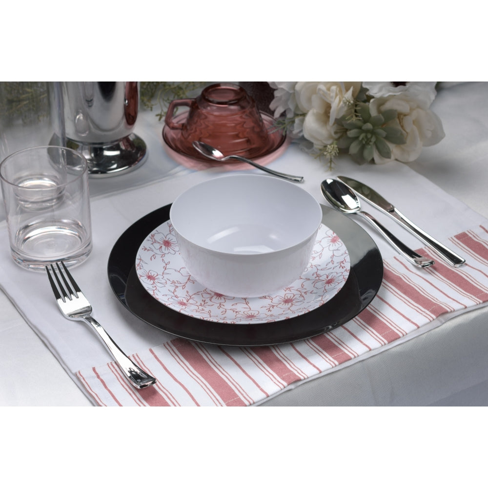 Case of 12 - 10" Flora Design Plastic Plates (10)