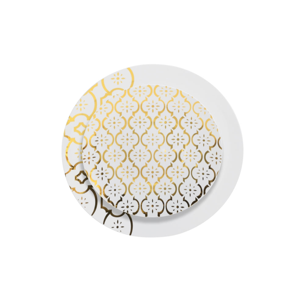 Case of 12 - 8" Moroccan Design Plastic Plates (10)