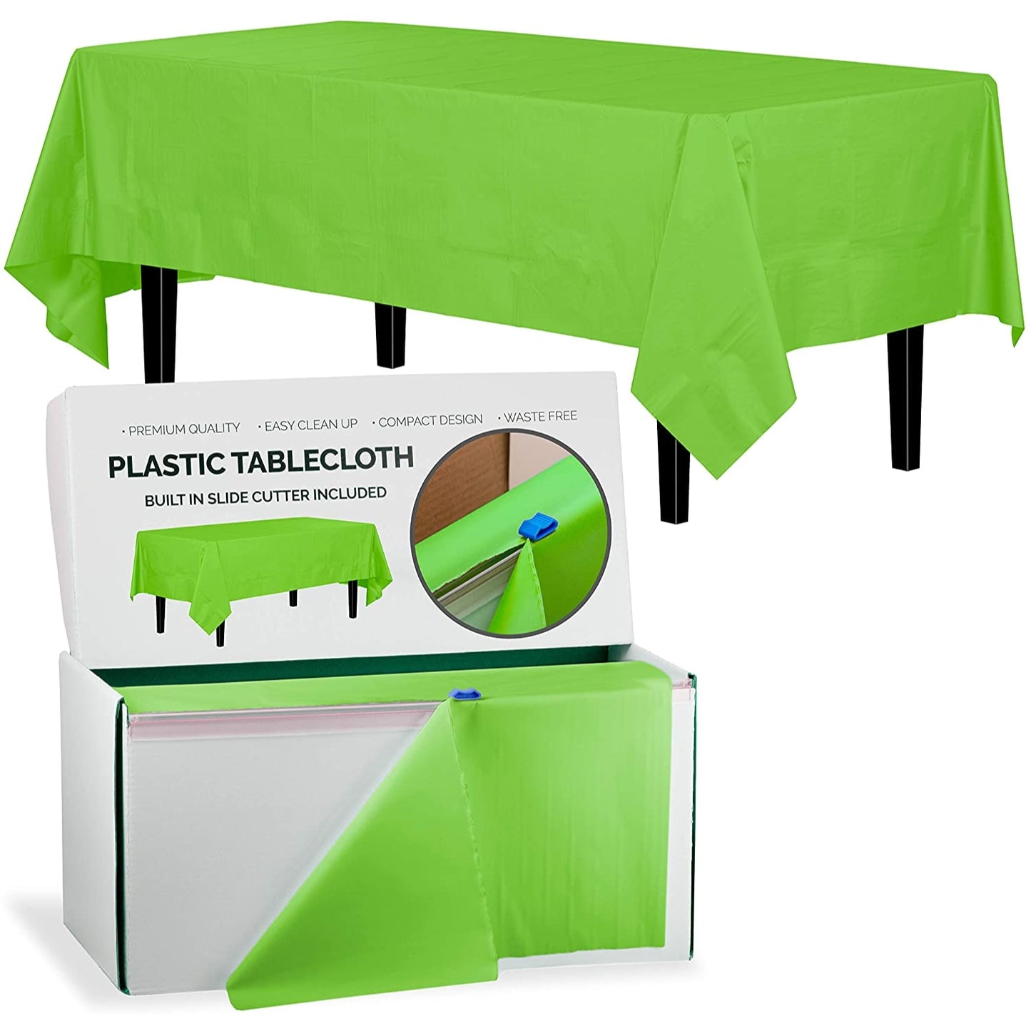 54" X 100' Select A Size Table Cover - Lime Green