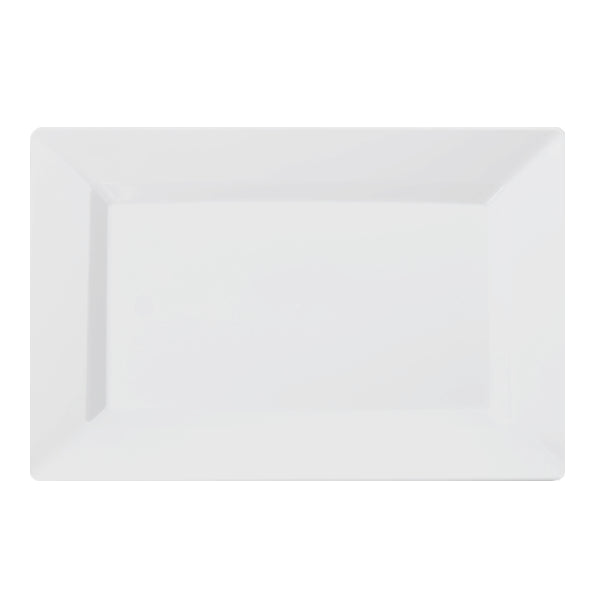 11.5 In. White Rectangular Plates - 10 Ct.
