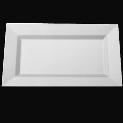 12.75" White Rectangular Plate 10 Count