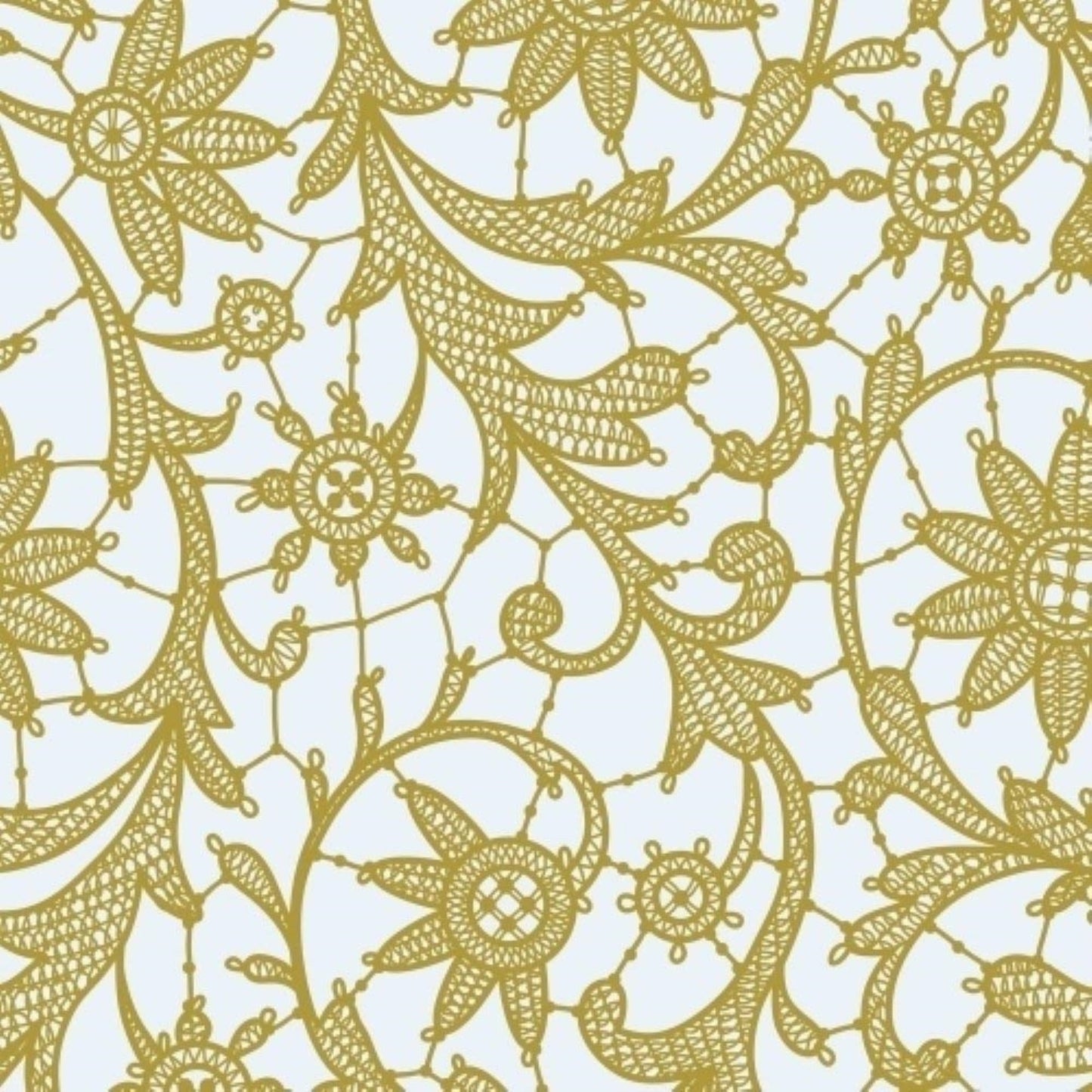 Round Gold Lace Table Cover