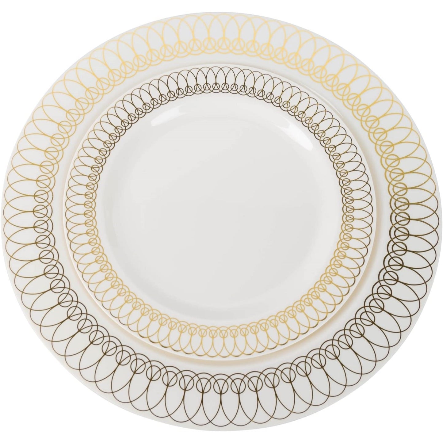 14 Oz. Gold Ovals Design Soup Bowls - 10 Ct.