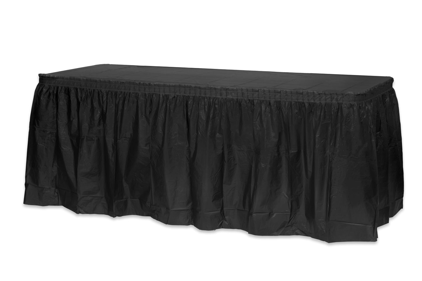 Case of 48 - 14' x 29" Table Skirt - Black