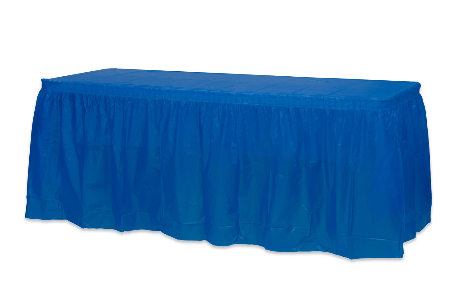 Case of 48 - 14' x 29" Table Skirt - Dark Blue