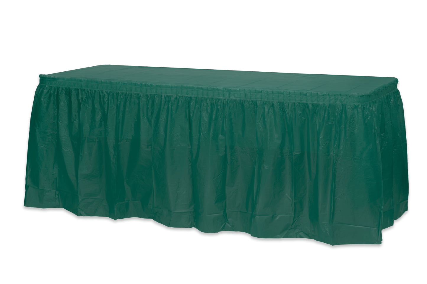 Case of 48 - 14' x 29" Table Skirt - Dark Green