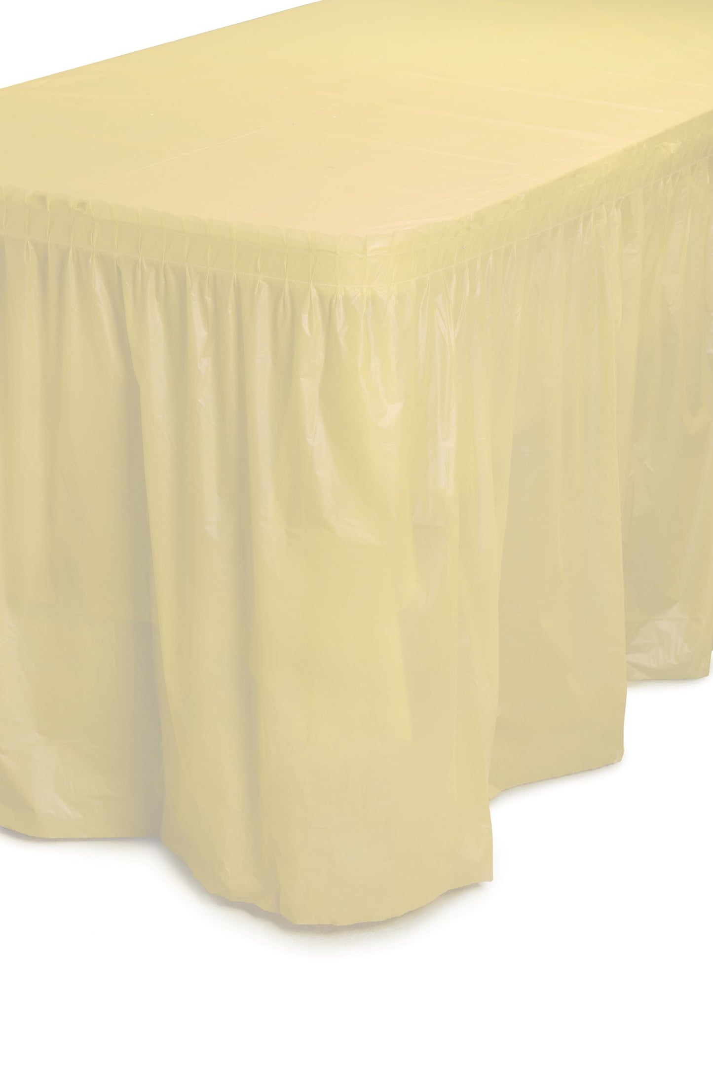 Case of 48 - 14' x 29" Table Skirt - Light Yellow
