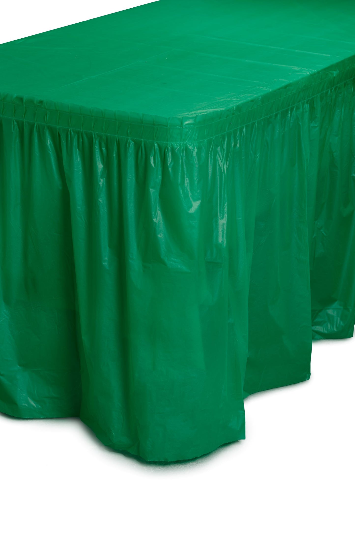 Case of 48 - 14' x 29" Table Skirt - Emerald Green