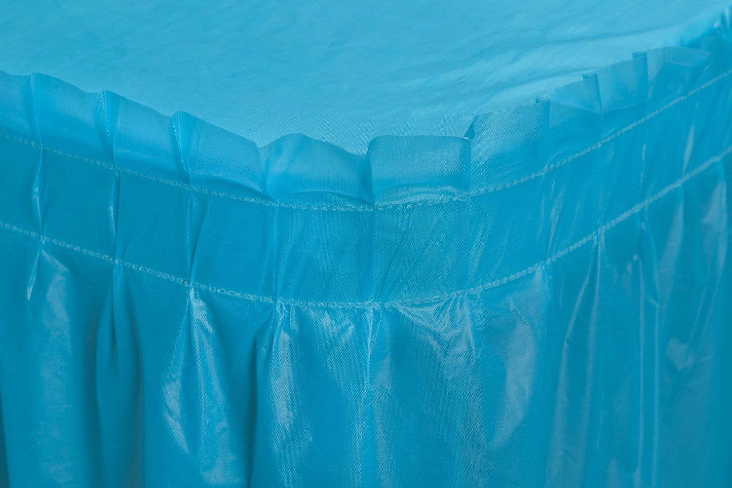 Case of 48 - 14' x 29" Table Skirt - Turquoise