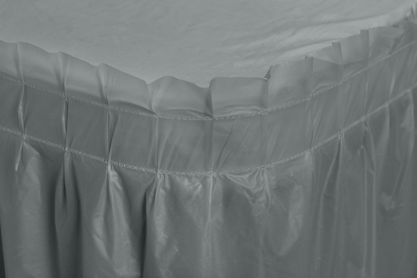 Case of 48 - 14' x 29" Table Skirt - Silver