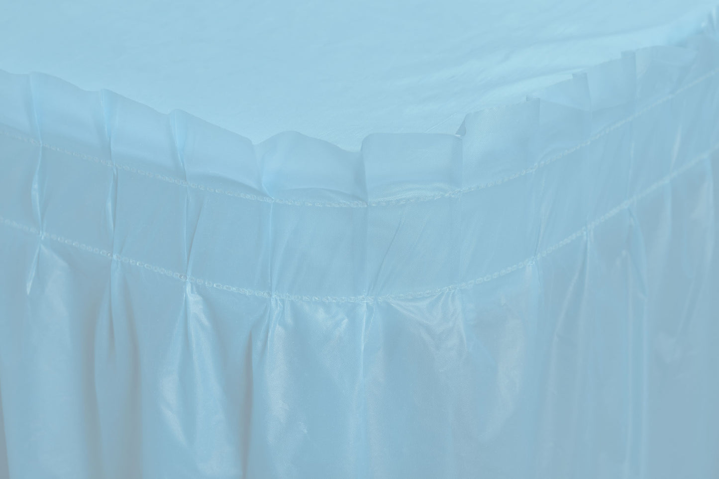 Case of 48 - 14' x 29" Table Skirt - Light Blue