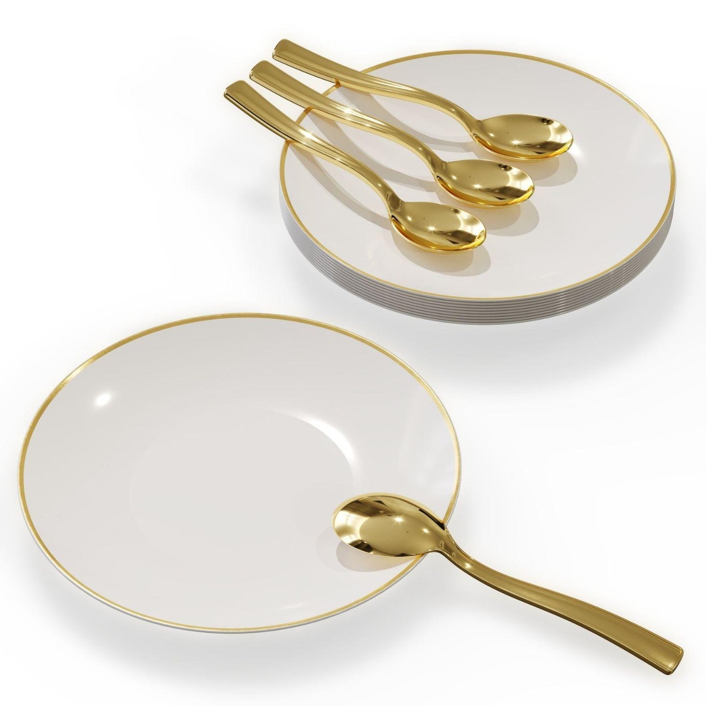 6" Classic Gold Design Plates - 10 ct.