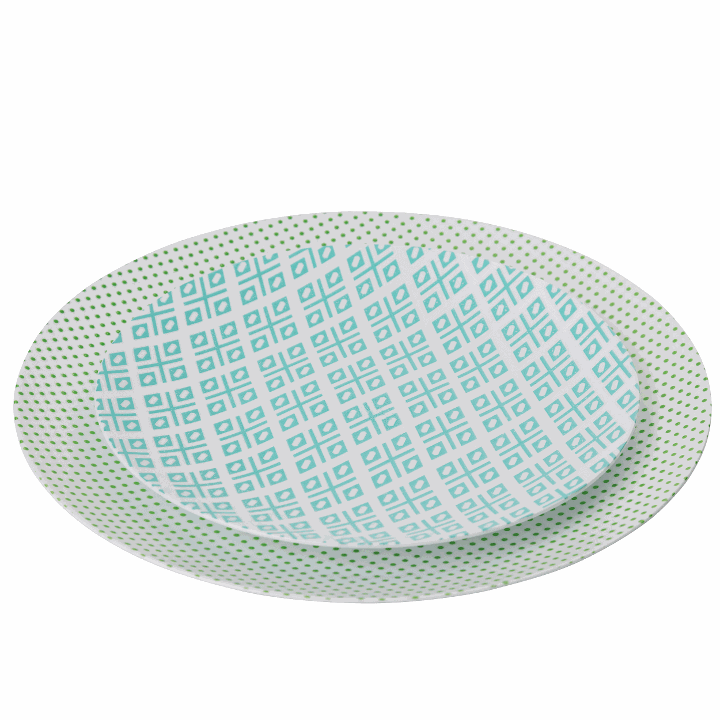 8 In. Aztec Design Plastic Plates - 10 Ct.