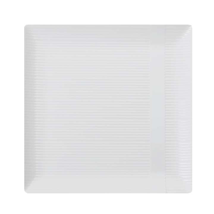 7.5 In. White Zen Design Plates - 10 Ct.