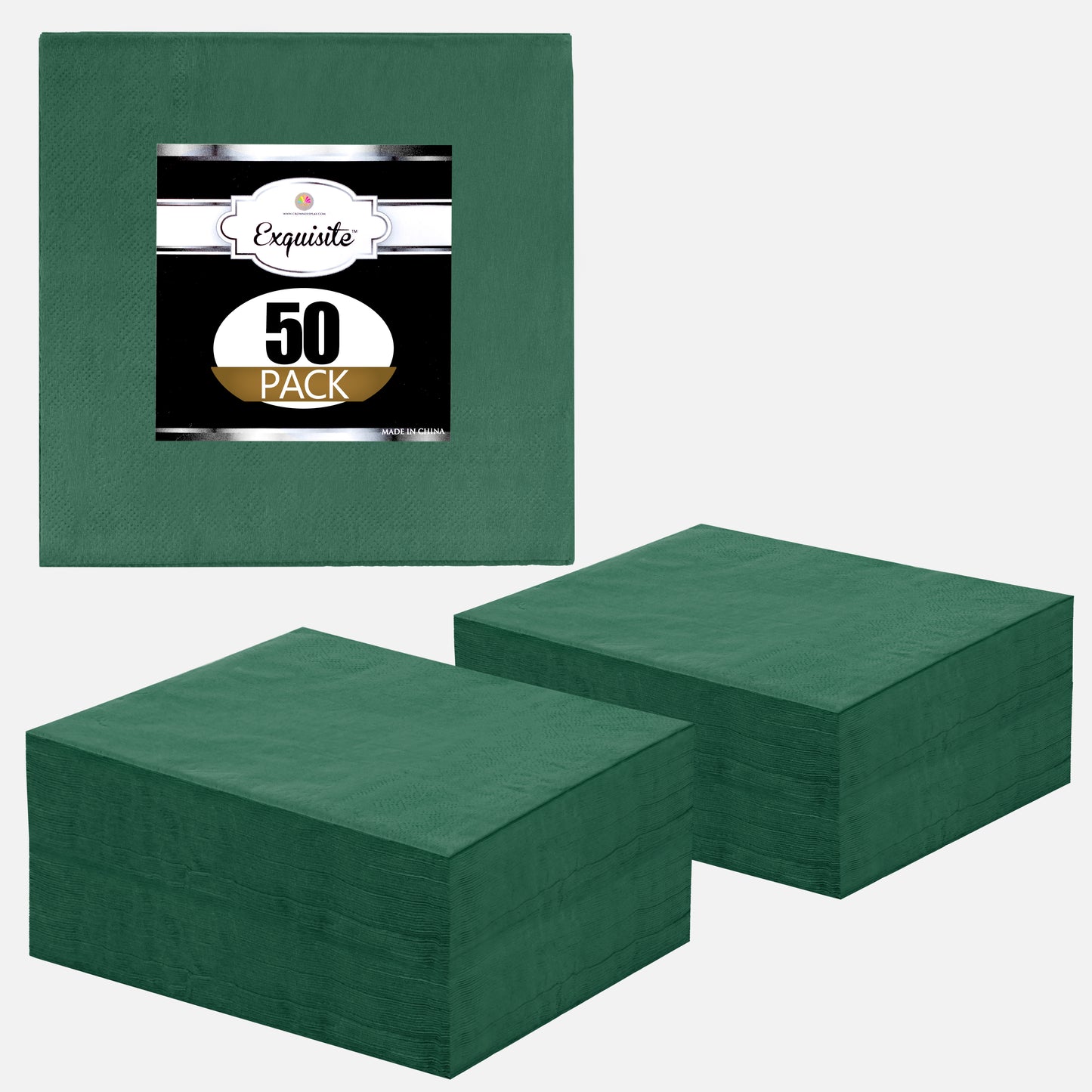 Case of 72 - 50 ct. 2-ply Luncheon Napkin - Dark Green
