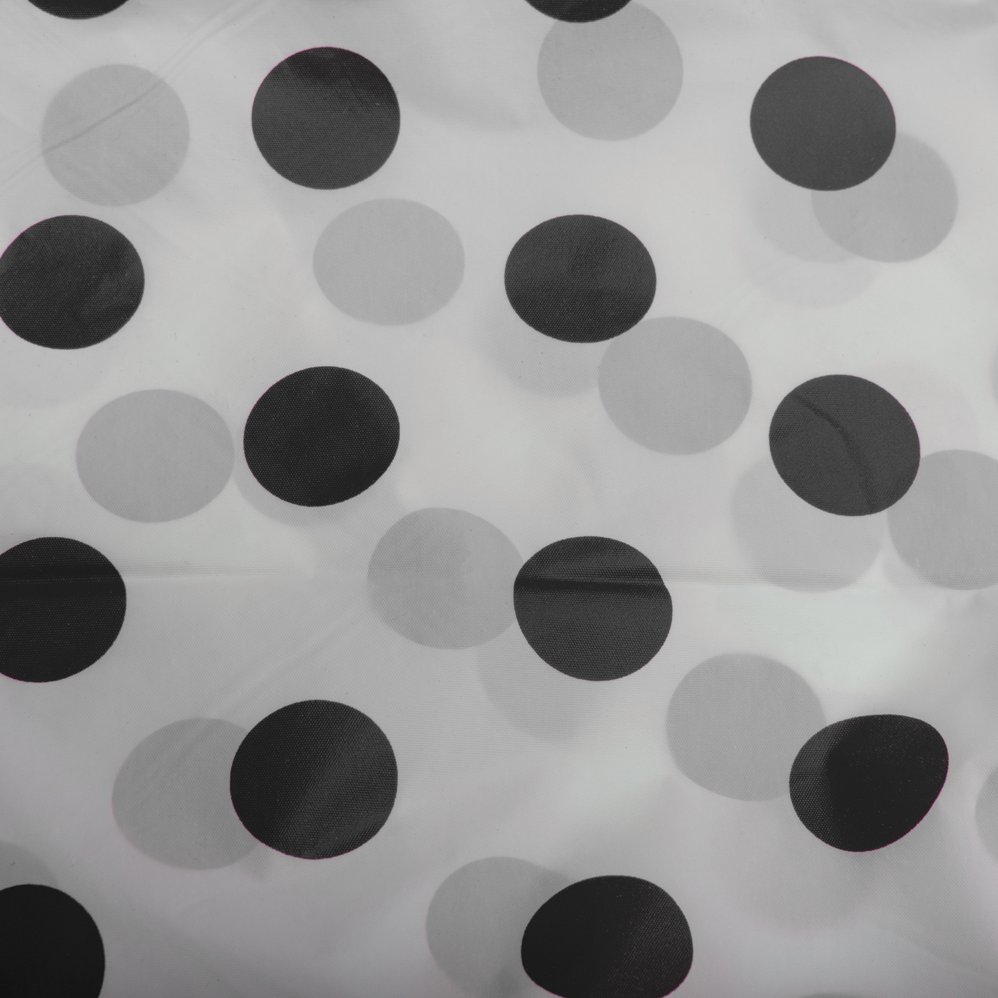 54"" x 108"" Printed Plastic Table cover - Black Polka Dot (48)
