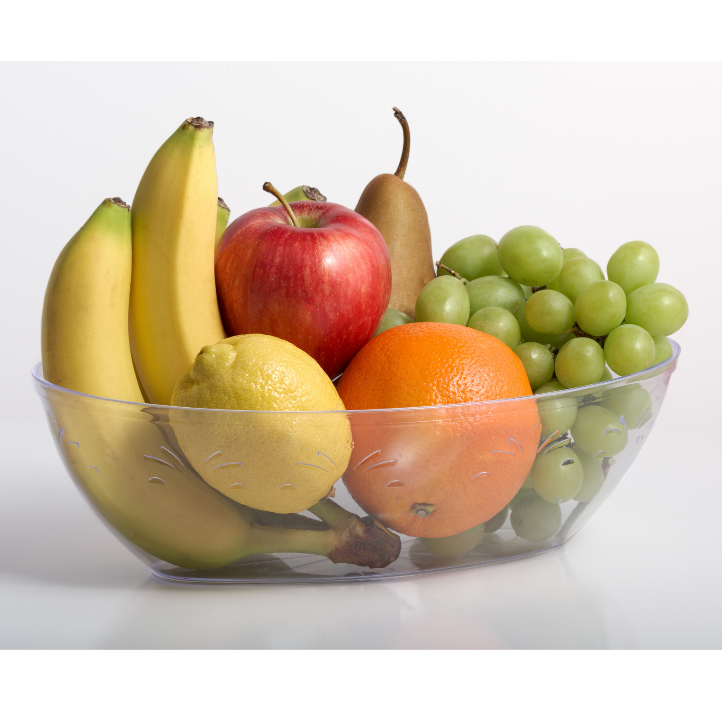 64 OZ. Clear oval bowl (50)