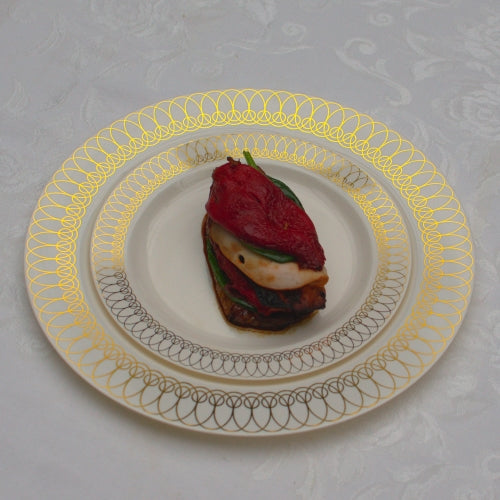 14 Oz. Gold Ovals Design Soup Bowls - 10 Ct.