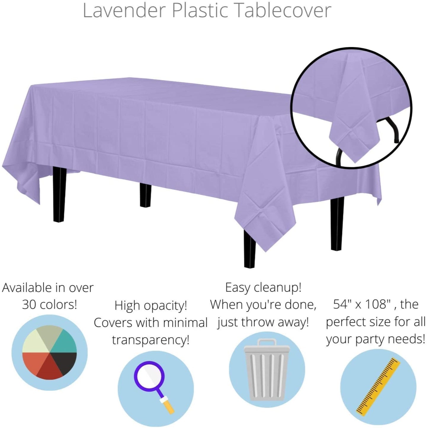 Premium Lavender Table Cover