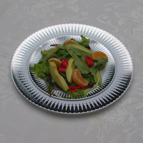 Case of 12 - 10.25" Silver Radial Premium Plates - 10 ct.