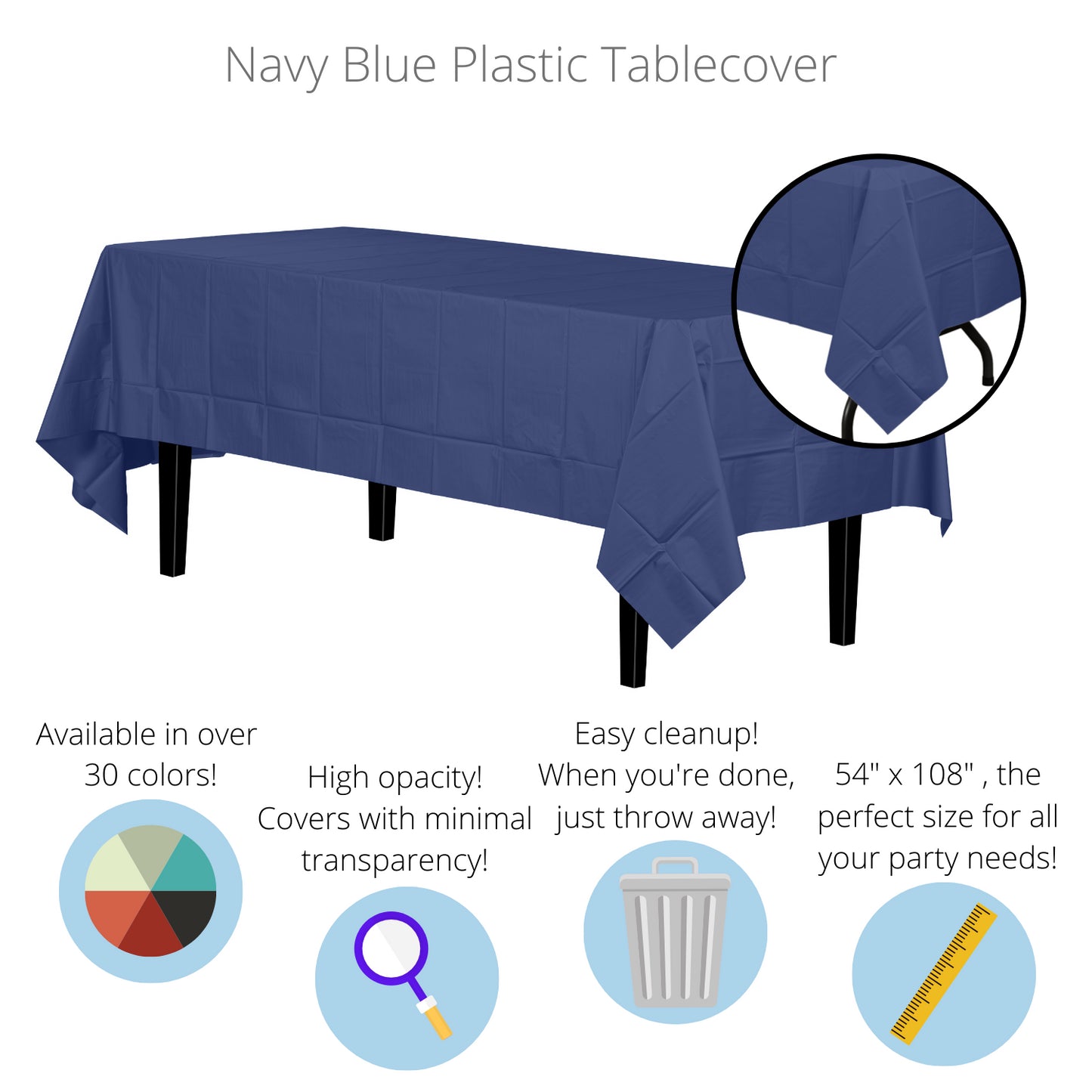 Navy Blue Table Cover