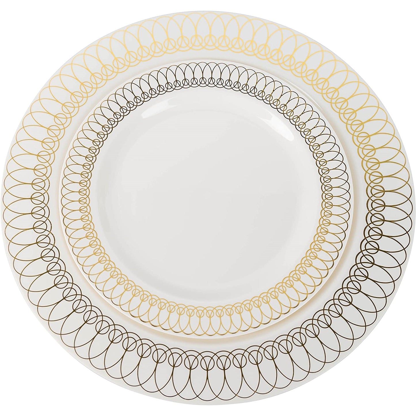 14 Oz. Gold Ovals Design Soup Bowls - 10 Ct.