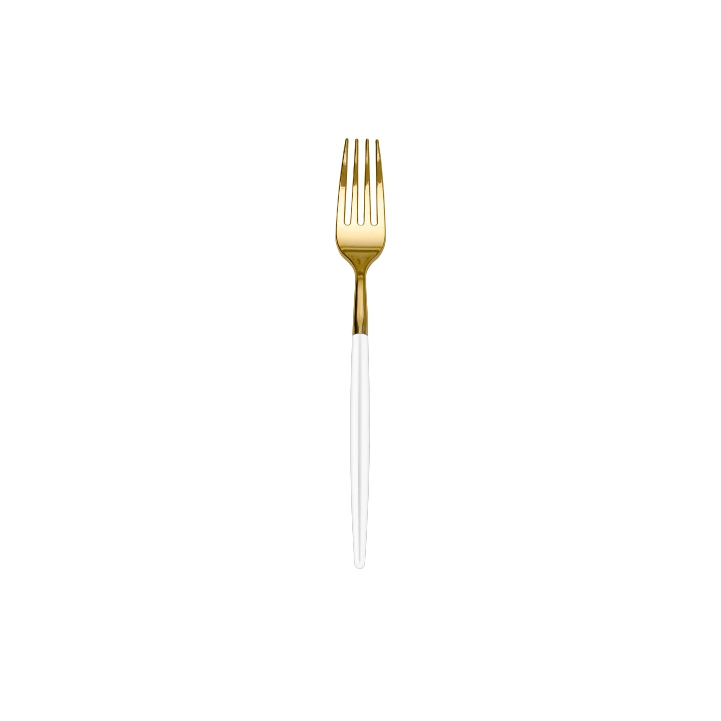 Case Of 24 - Trendables Forks White/Gold - 20 Ct.