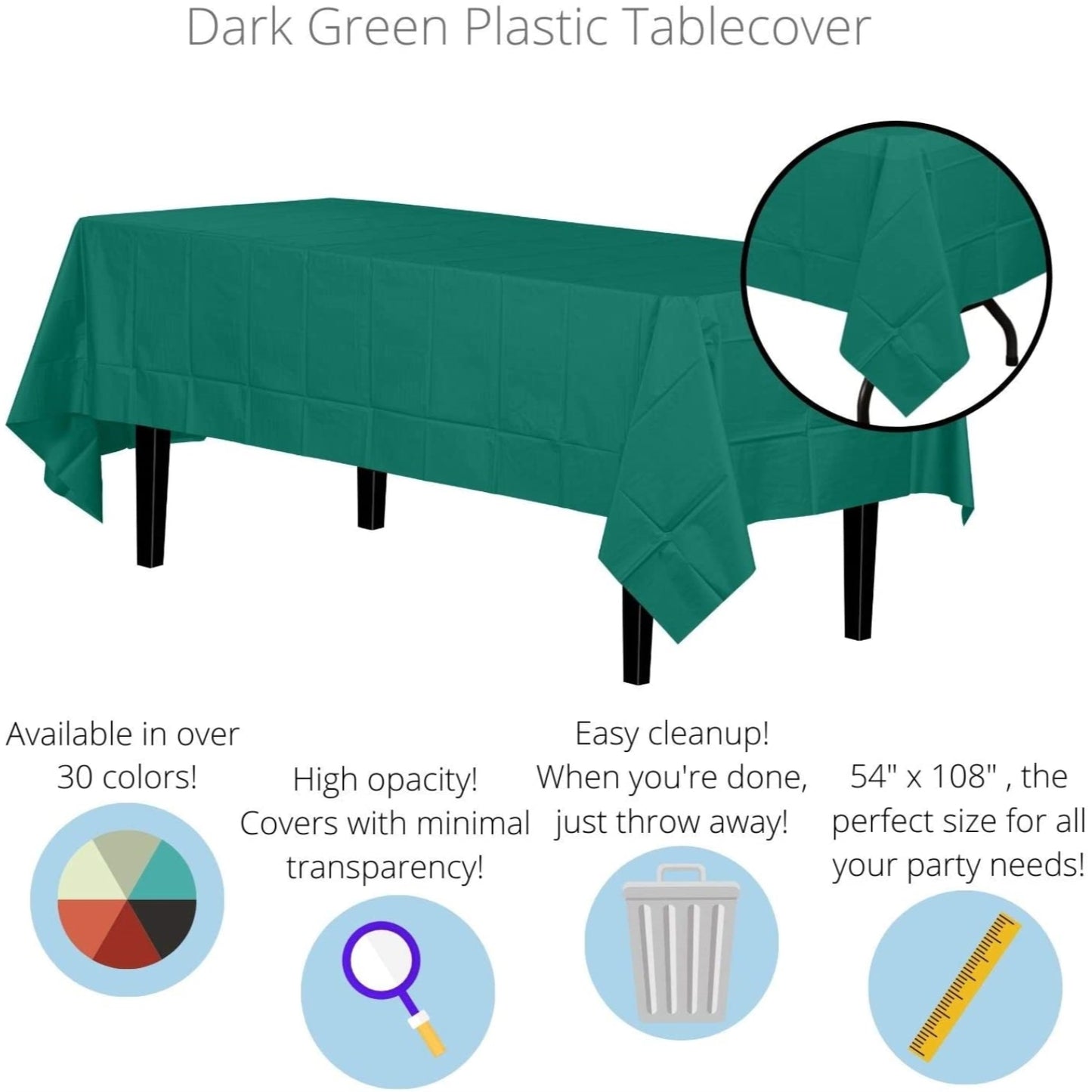 Premium Dark Green Table Cover