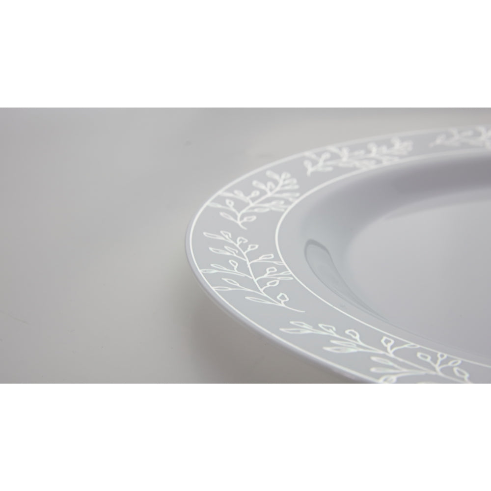 7.5 In. Silver Leaf Premium Plates - 10 ct.