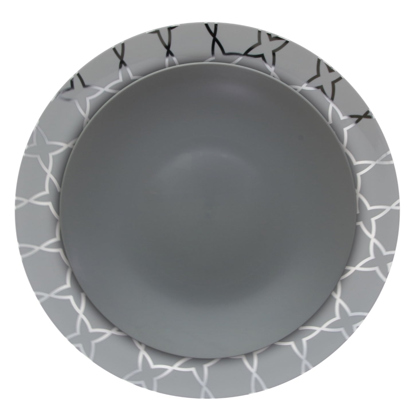 Case of 12 - 8" Geo Design Plastic Plates (10)