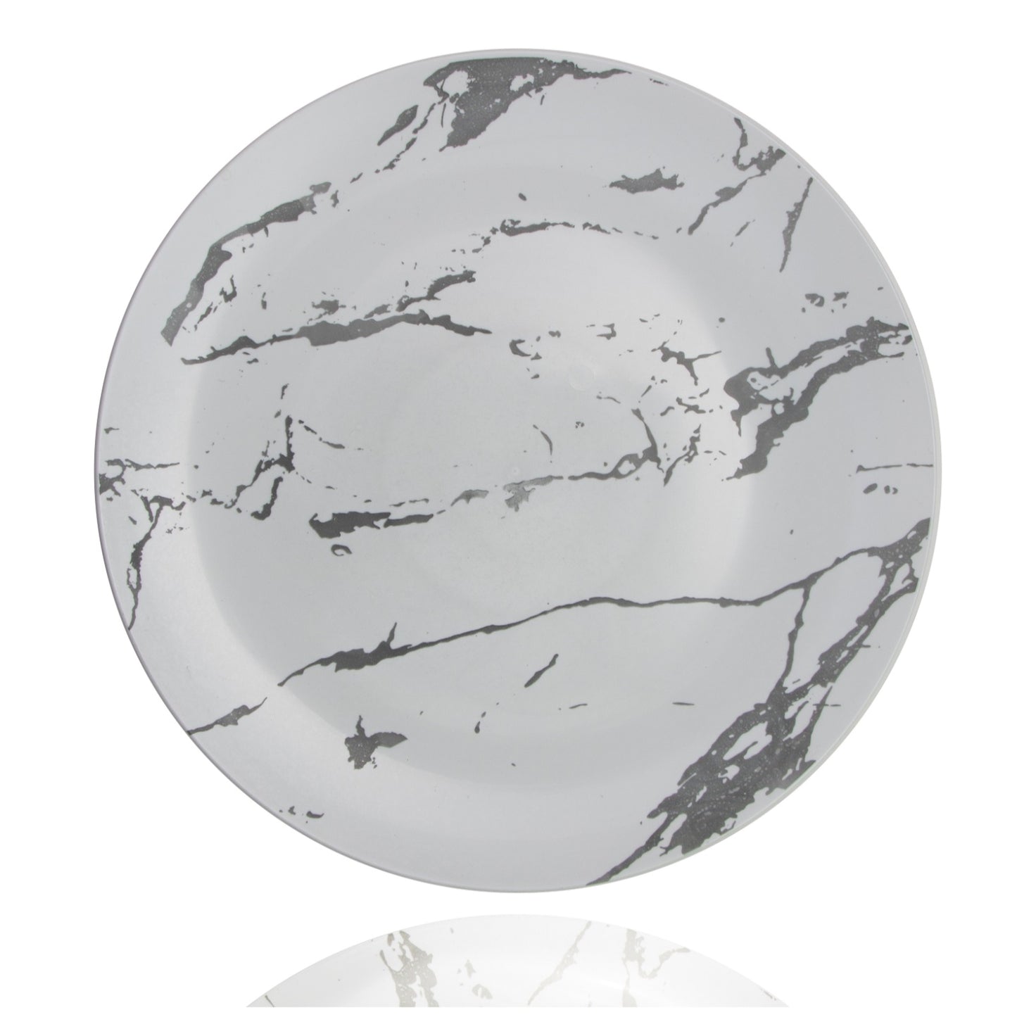 Case of 12 - 8" Stone Design Plastic Plates (10)