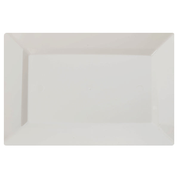 Case of 12 - 12.75" Ivory Rectangular Plate - 10 ct.