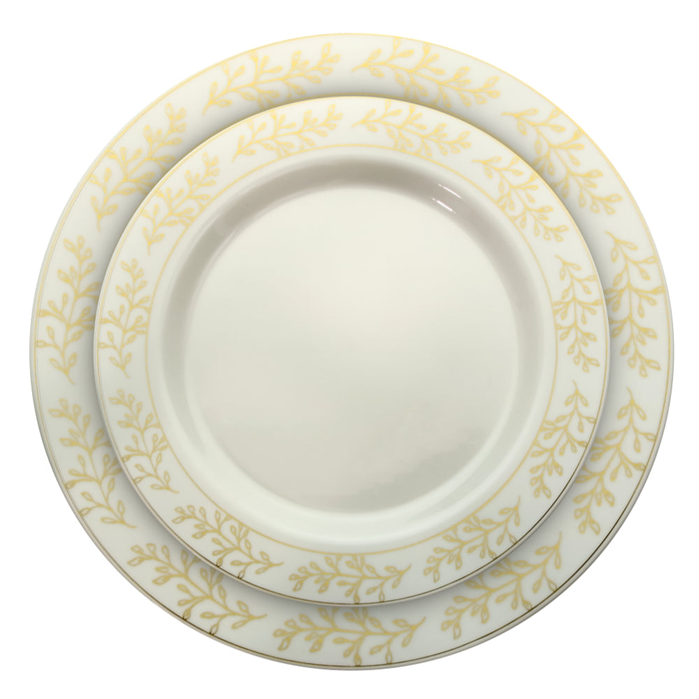 Case of 12 - 7.5" Gold Leaf Premium Plates - 10 ct.