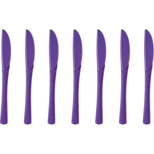 Heavy Duty Purple Plastic Knives - 50 Ct.