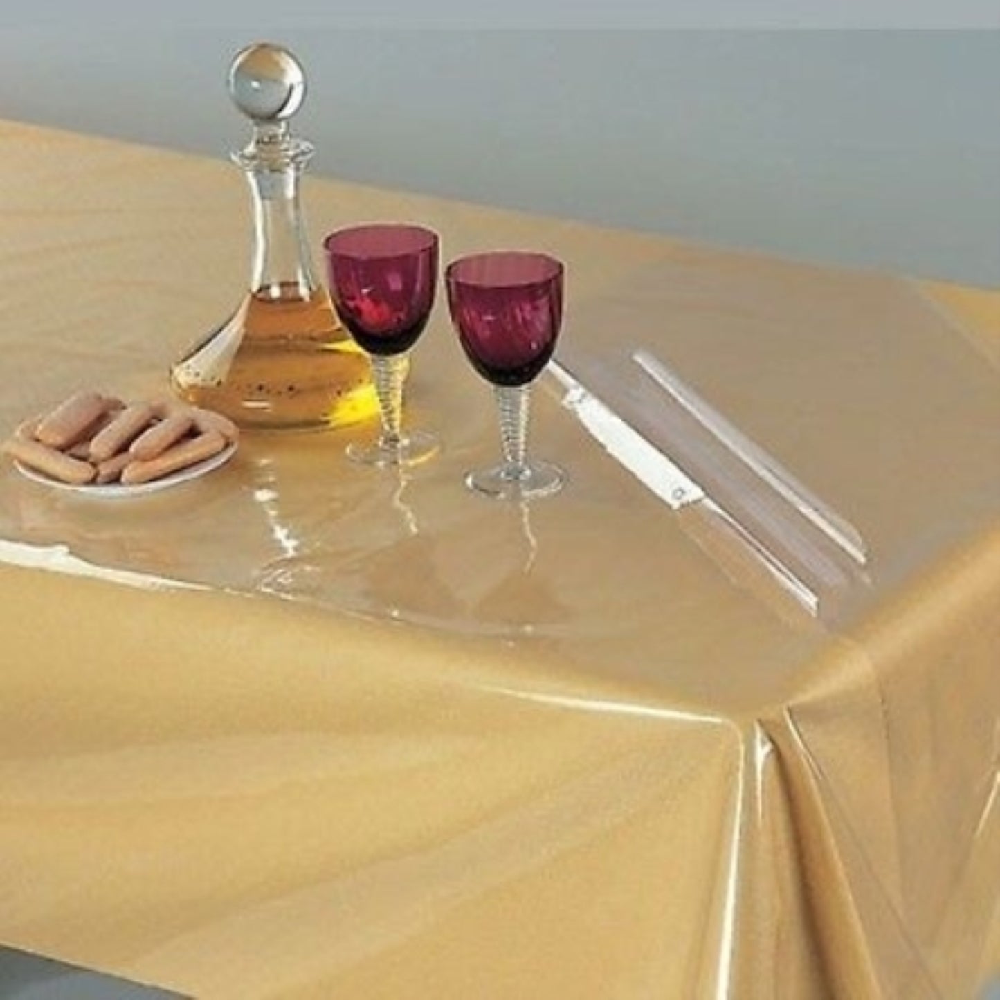 54 In. x 108 In. Clear Plastic Table Cover