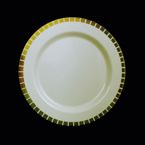 Case of 12 - 7.5" Gold Slit Premium Plates - 10 ct.