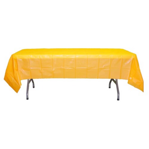 Yellow Plastic Table Cover 54" X 108" Case Of 96