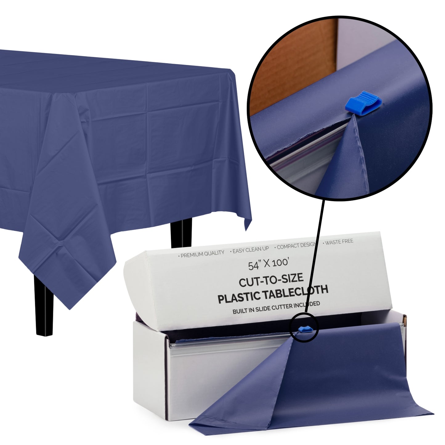 54" X 100' Select A Size Table Cover - Navy