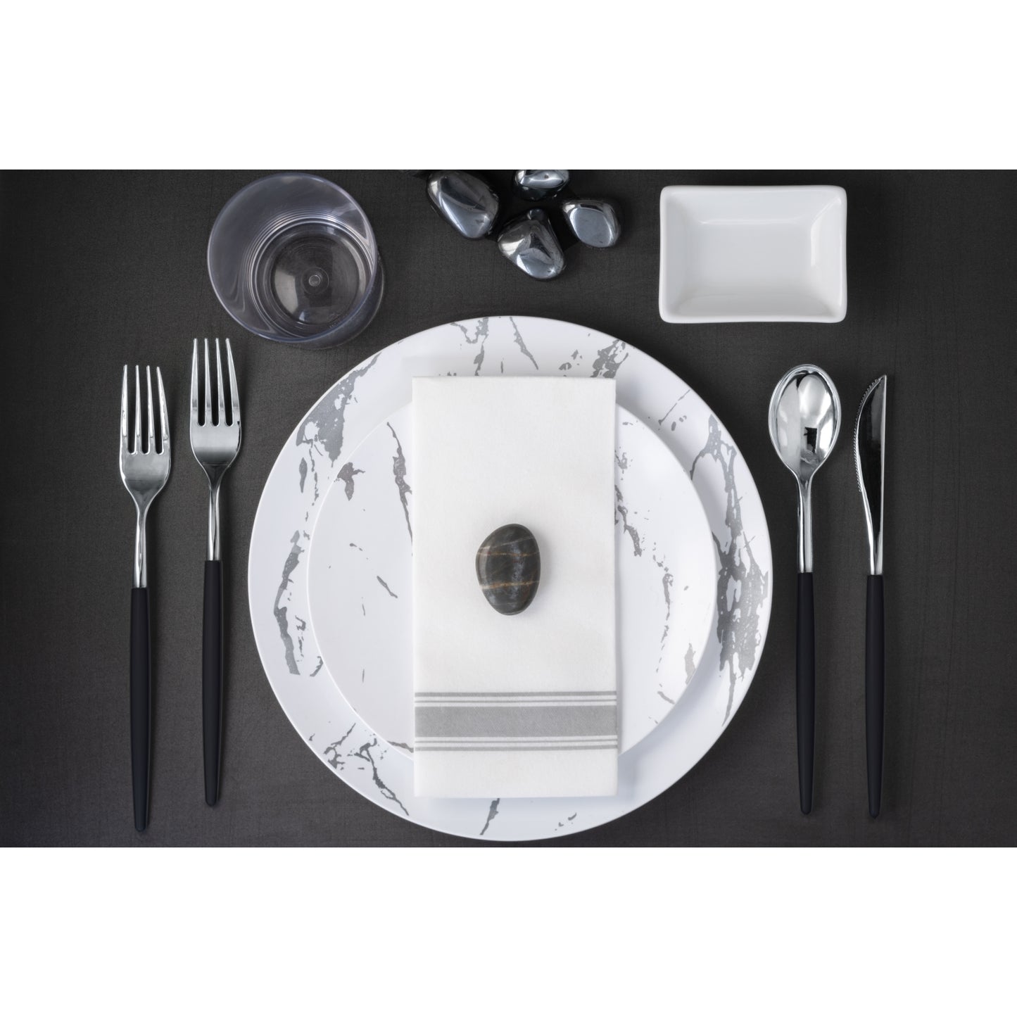 Trendables Spoons Black/Silver - 20 Ct.