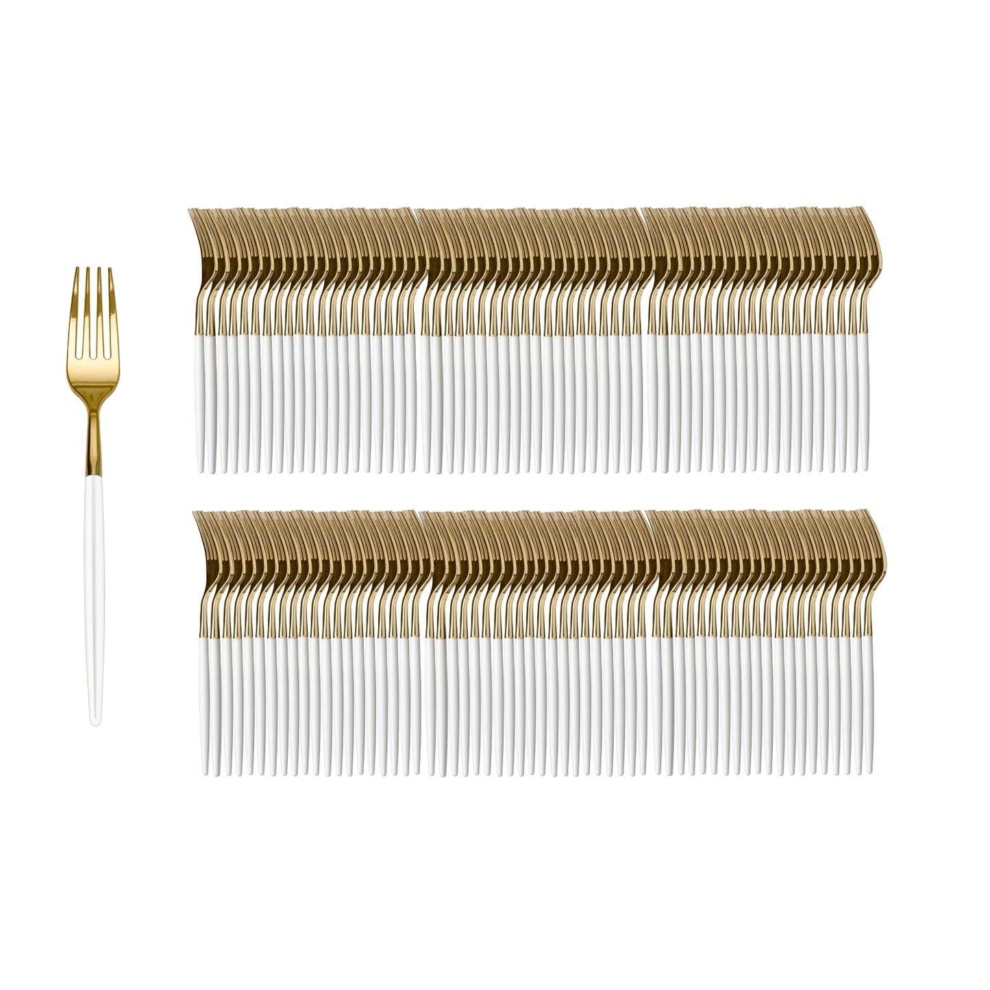 Trendables Forks White/Gold - 20 Ct.