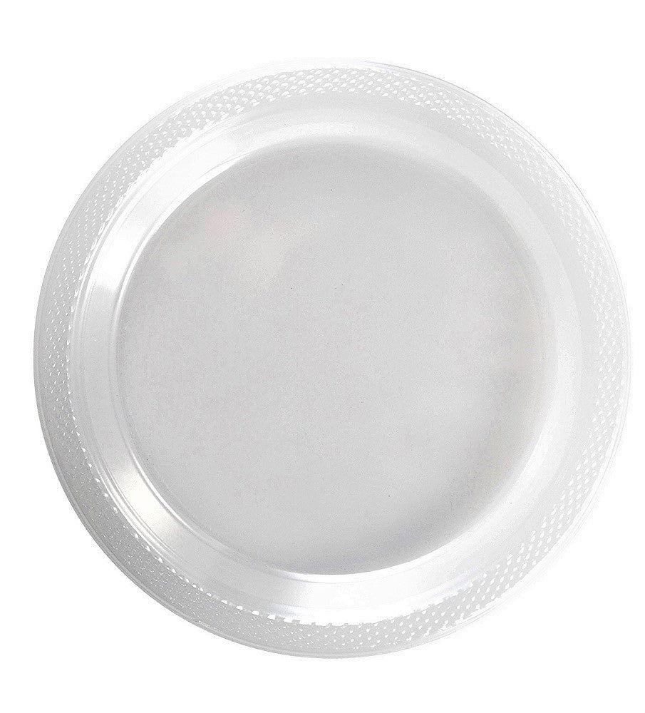 Case of 12 - 7" Plastic Plates 50 ct. - Clear
