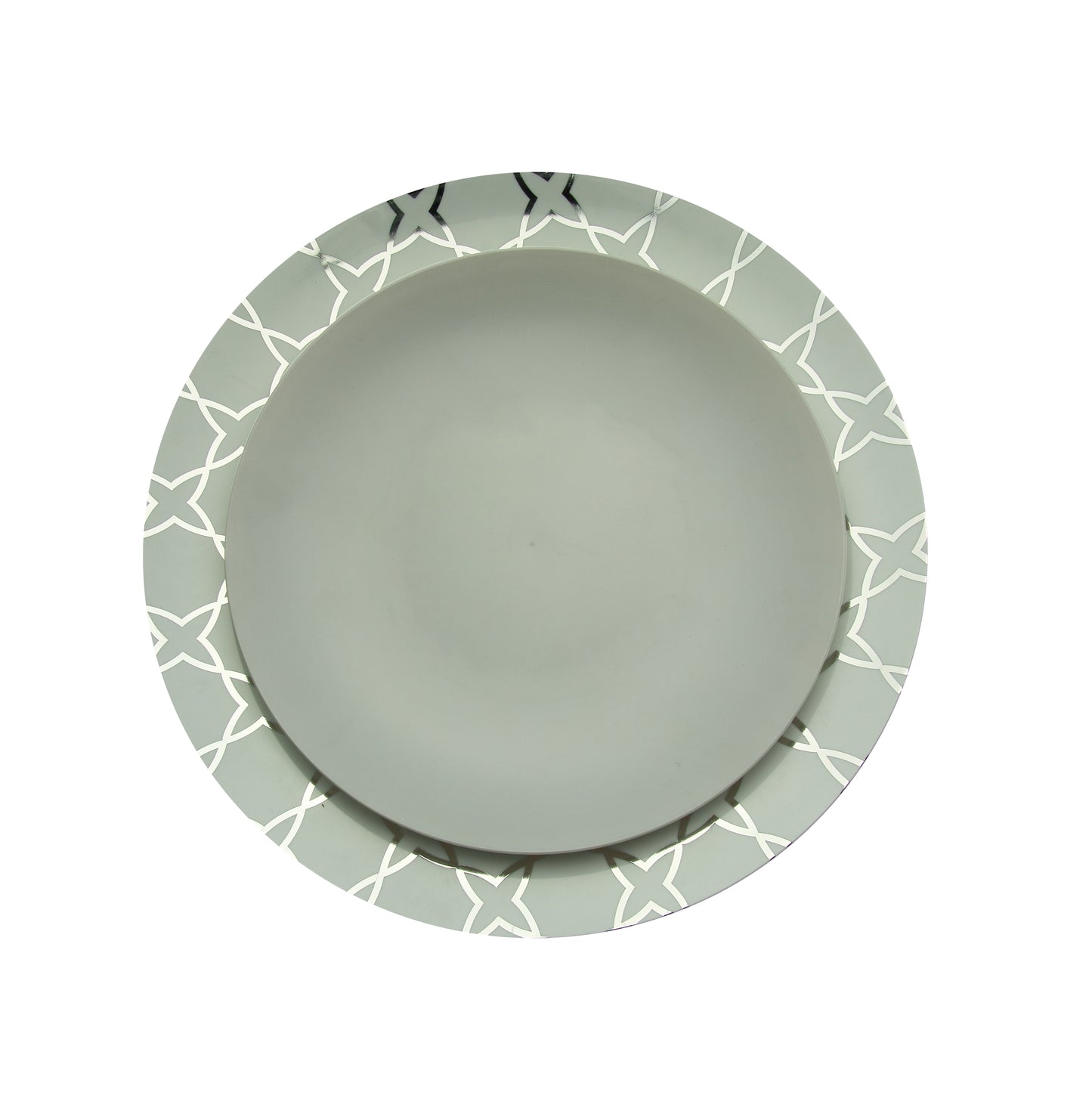 8 In. Geo Design Plastic Plates - 10 Ct.