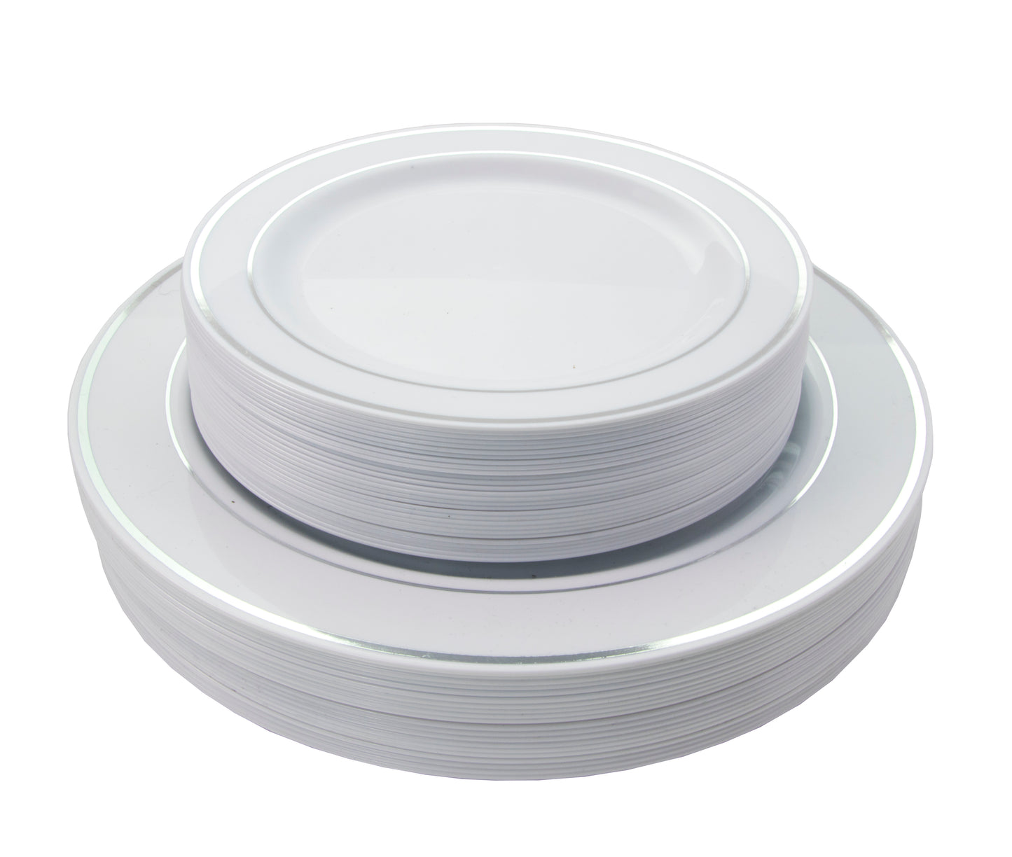 Case of 12 - 9" Silver Line Premium Plates - 10 ct.