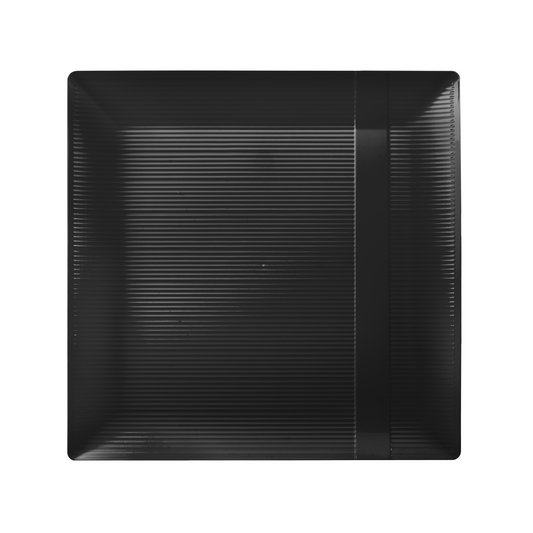 10.25 In. Black Zen Design Plates - 10 Ct.