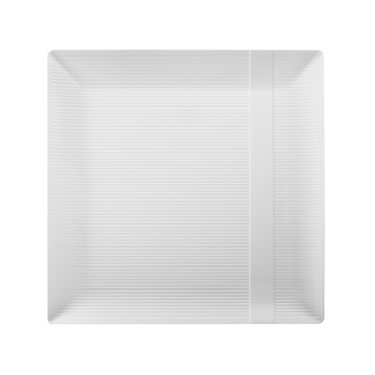 10.25 In. White Zen Design Plates - 10 Ct.