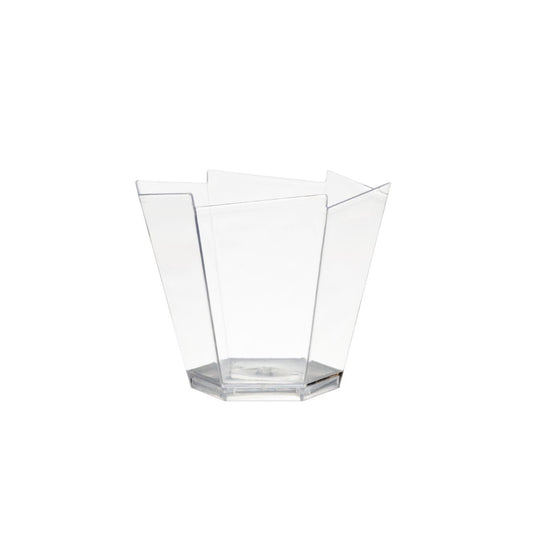 3.3 Oz. Clear Hexagon Miniatures - 24 Ct.