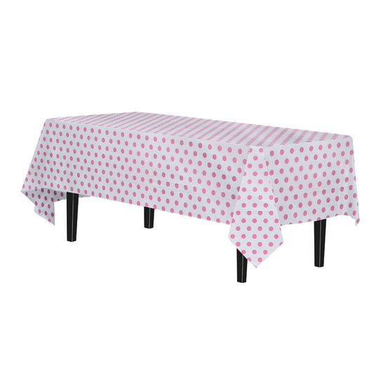 Pink Polka Dot Table Cover